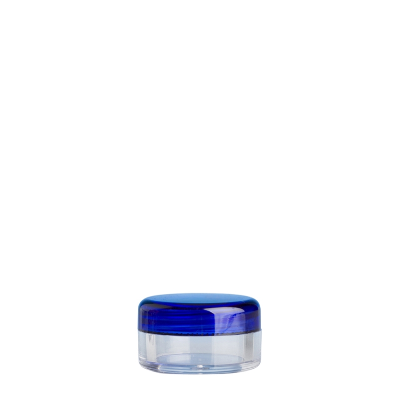 5g Clear Plastic Cos Pot & Blue Lid