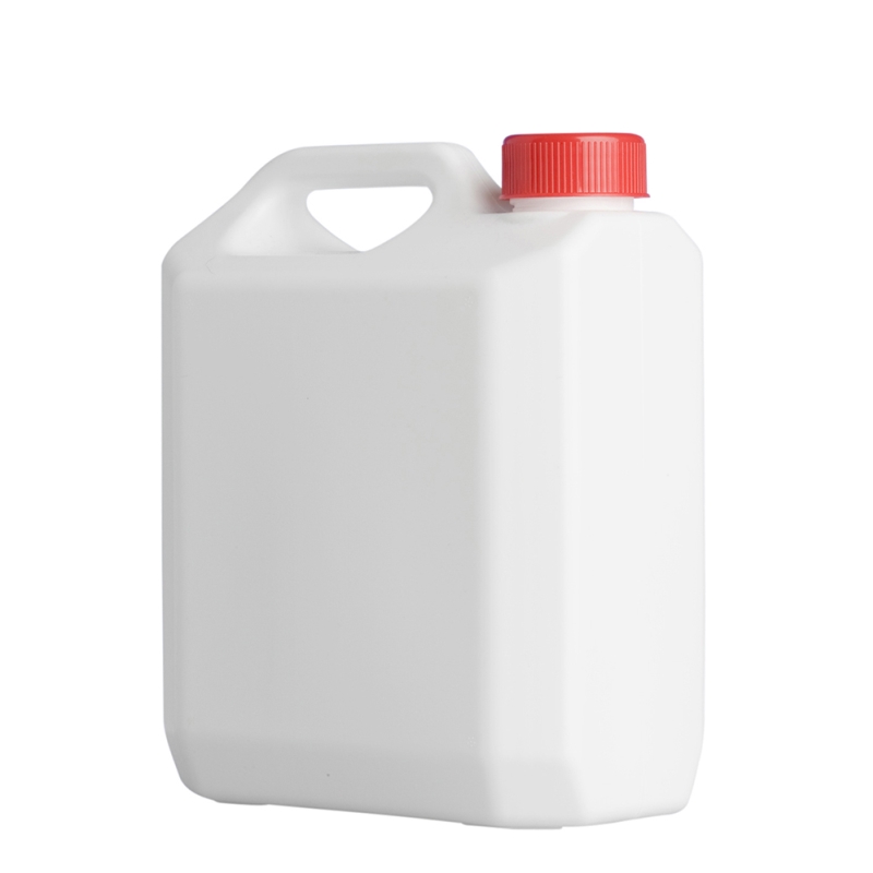 2 Litre White Plastic Jerrycan & 38mm Red Screw