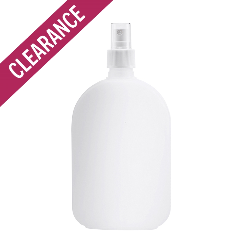 375ml Natural Flask & 24mm White Ribbed Mist