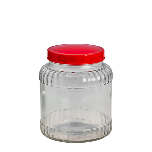 2000ml Storage Jar & Red Plastic Screw Cap
