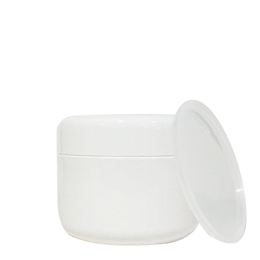 250ml White Plastic Cos Pot