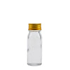 28ml Clear Universal Vial & 28mm Gold Alum Wad Cap