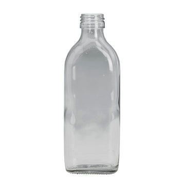 200ml Clear Flat Oval (28mm)