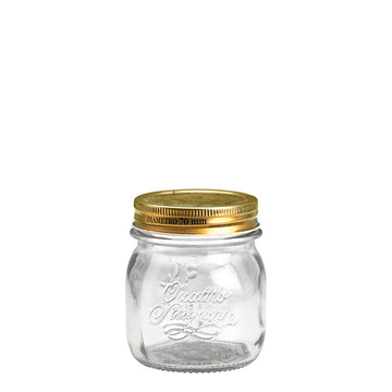 200ml Quattro Jar & 86mm Gold Preserving Screw