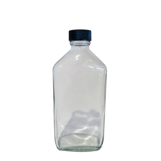 200ml Squat Clear Flat Oval (24mm)
