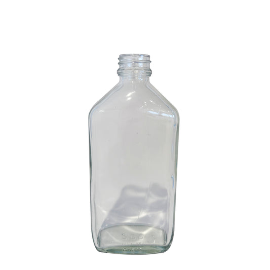 200ml Squat Clear Flat Oval (24mm)