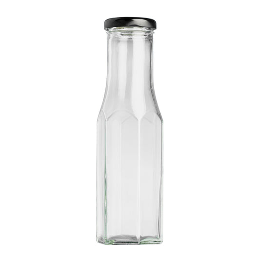 250ml Clear Hex Sauce Bottle (43mm)
