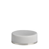 33mm White/Silver Round Edge Wadded Cap