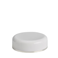 58mm White/Silver Round Edge Wadded Cap