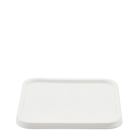 4000ml White Square Plastic Lid