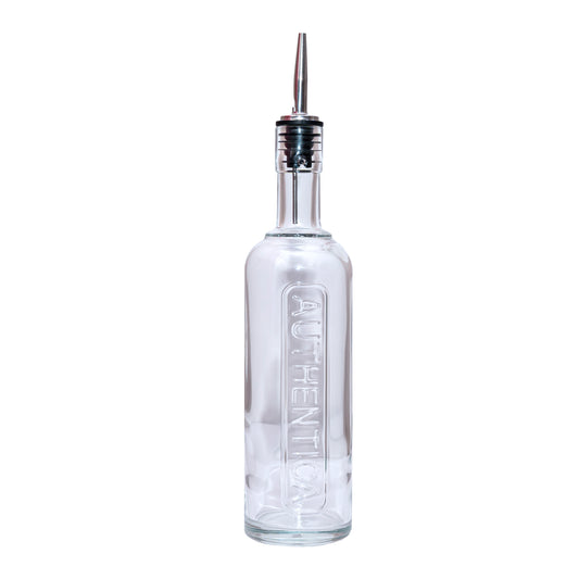 500ml Clear Premium Olive Oil Btl & S/Steel Pourer
