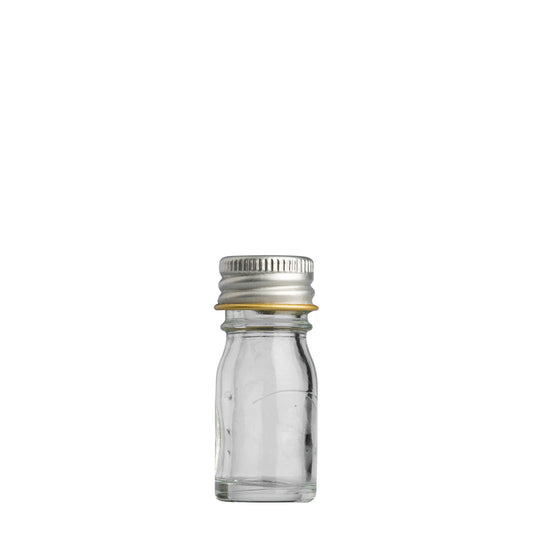 2 dram (7ml) Clear Bijou Vial & 20mm Alum Wad Cap