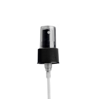 24mm Black Ribbed Mist Spray (Thin Tube) Wht Dot & Clear O/C