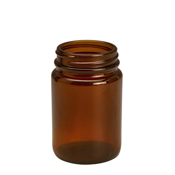 125ml Amber Cos Pot (48mm) (125ml capacity)