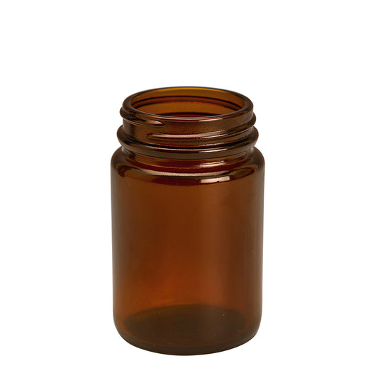 125ml Amber Cos Pot (48mm) (125ml capacity)