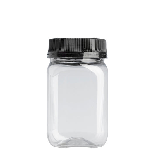 400ml Clear Nexus Square Jar (63mm)