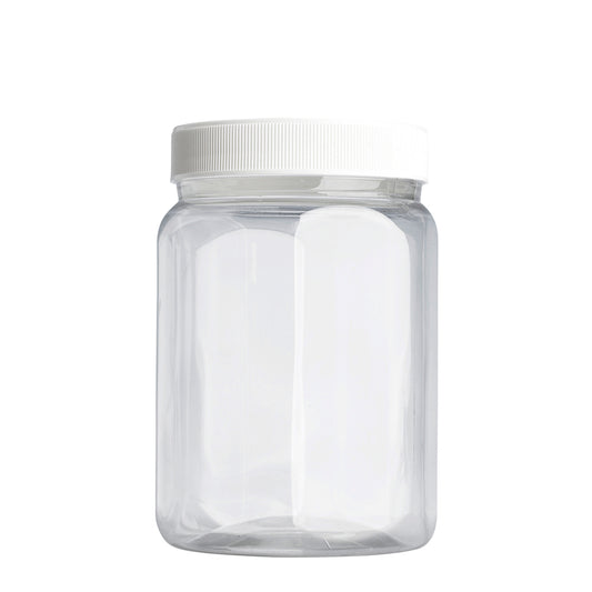 750ml Clear Nexus Hex Jar (83mm)