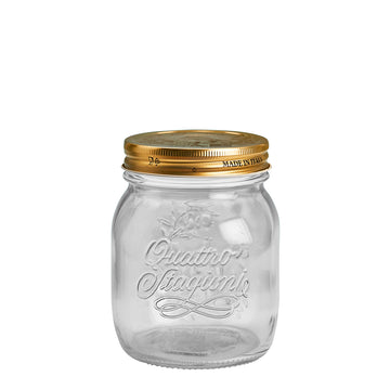 700ml Quattro Jar & 86mm Gold Preserving Screw