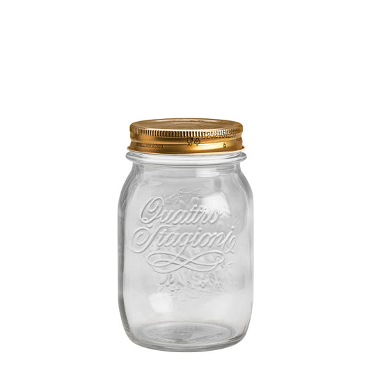 320ml Quattro Jar & 86mm Gold Preserving Screw