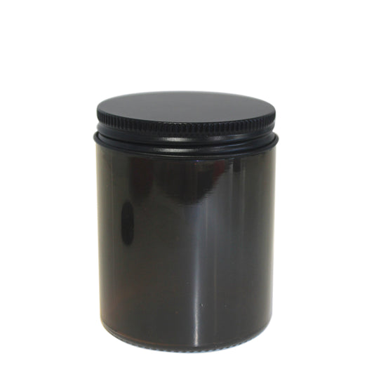 180ml Amber Cos Pot  (63mm) (195ml capacity)