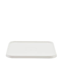 2000ml White Square Bowl Plastic Lid