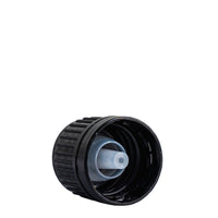 18mm Shiny Black Slow Drip Tampertel Cap (OVII)