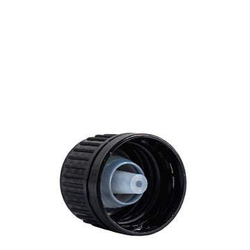 18mm Shiny Black Slow Drip Tampertel Cap (OVII)