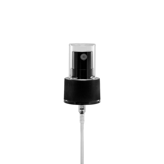 24mm Black Ribbed Mist Spray (Thin Tube) Wht Dot & Clear O/C
