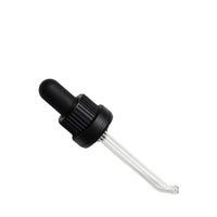 18mm Black Tampertel Dropper (oviii)(30ml Amber/Green/Clear)