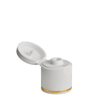 20mm White/Gold Band Flip Top