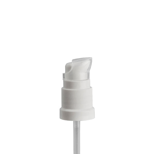 18mm White Lotion Pump & Clear Clip O/C (Germany)