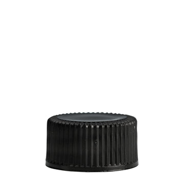 18mm Black Ribbed Polyring Cap