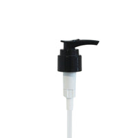 24mm Black Standard Smooth Lotion Pump White Shaft
