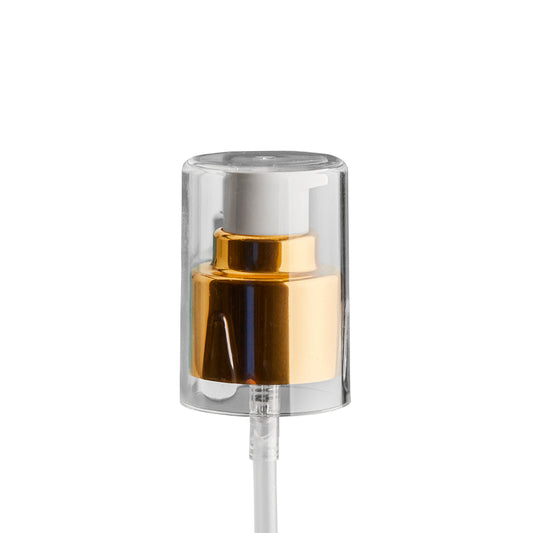 24mm Gold Cos Lotion Pump & Clear O/C