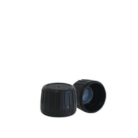 28mm Black Deep Tampertel (Plastic Wadded) Cap
