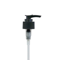 28mm Black Ribbed Lotion Pump Natural Shaft