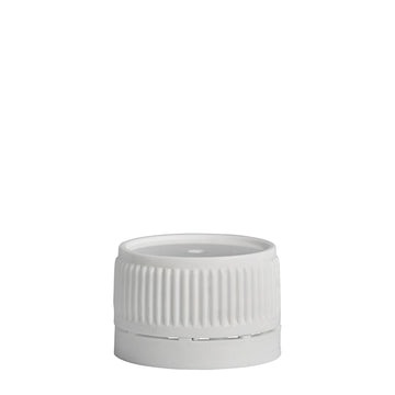 28mm White Tampertel Wadded Cap (for Disp Btl)