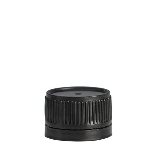 28mm Black Tampertel Wadded Cap (for Disp Btl)