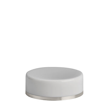 33mm White/Silver Round Edge Wadded Cap