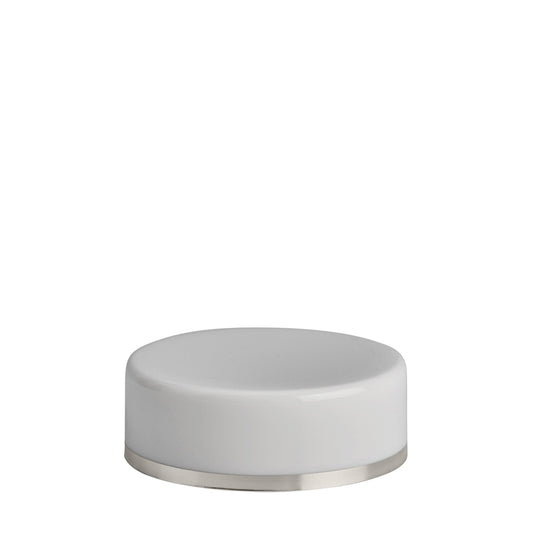33mm White/Silver Round Edge Wadded Cap