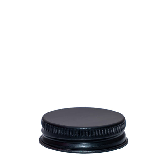 38mm Black Aluminium Wadded Cap