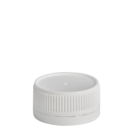 38mm White Tampertel Wadded Cap