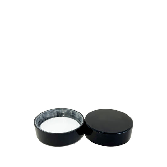 48mm Black Deep Wadded Cap (Double Layer)