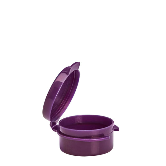 5ml Purple Plastic Hinged Pot & Purple Lid