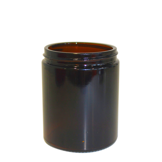 180ml Amber Cos Pot  (63mm) (195ml capacity)