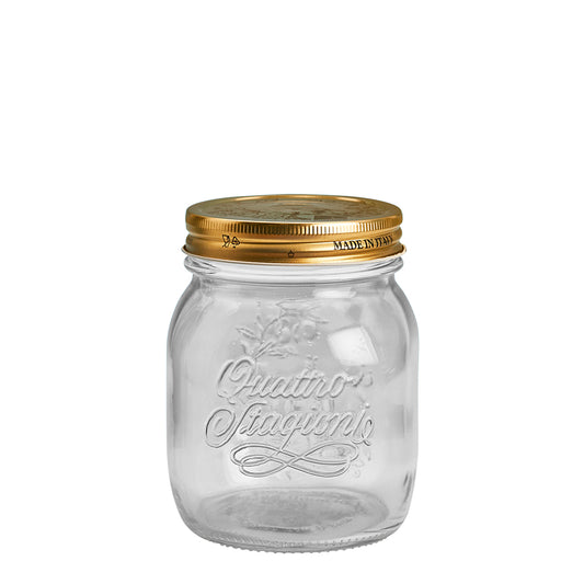 700ml Quattro Jar & 86mm Gold Preserving Screw