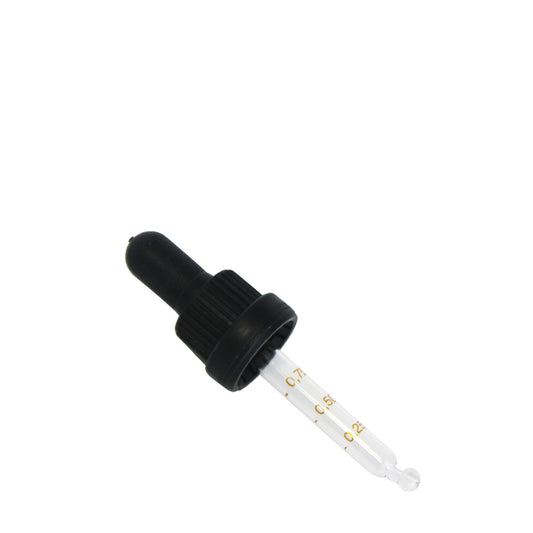 18mm Black Etched Tampertel Dropper (for 20/25ml Drip Btl)