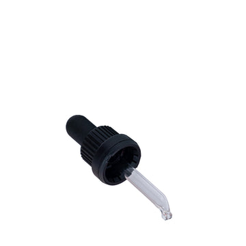 18mm Black Tampertel Dropper (oviii) (for 10/15ml Drip Btl)