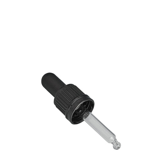 18mm Black Tampertel Dropper (for 10/15ml Drip Btl)