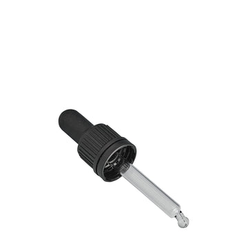 18mm Black Tampertel Dropper (for 20/25ml Drip Btl)